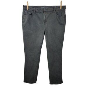 CHICOS Define me Denim Jeans Plus Size 20 20W 4R Slim Leg Olive Drab Green